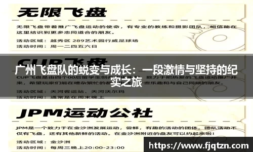 广州飞盘队的蜕变与成长：一段激情与坚持的纪实之旅