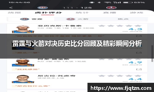 雷霆与火箭对决历史比分回顾及精彩瞬间分析
