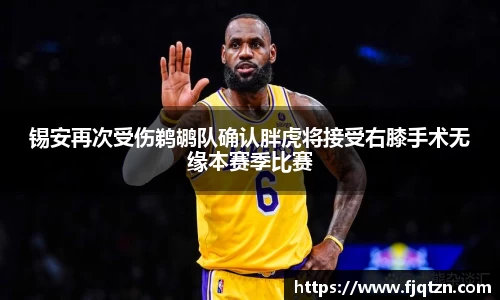 锡安再次受伤鹈鹕队确认胖虎将接受右膝手术无缘本赛季比赛